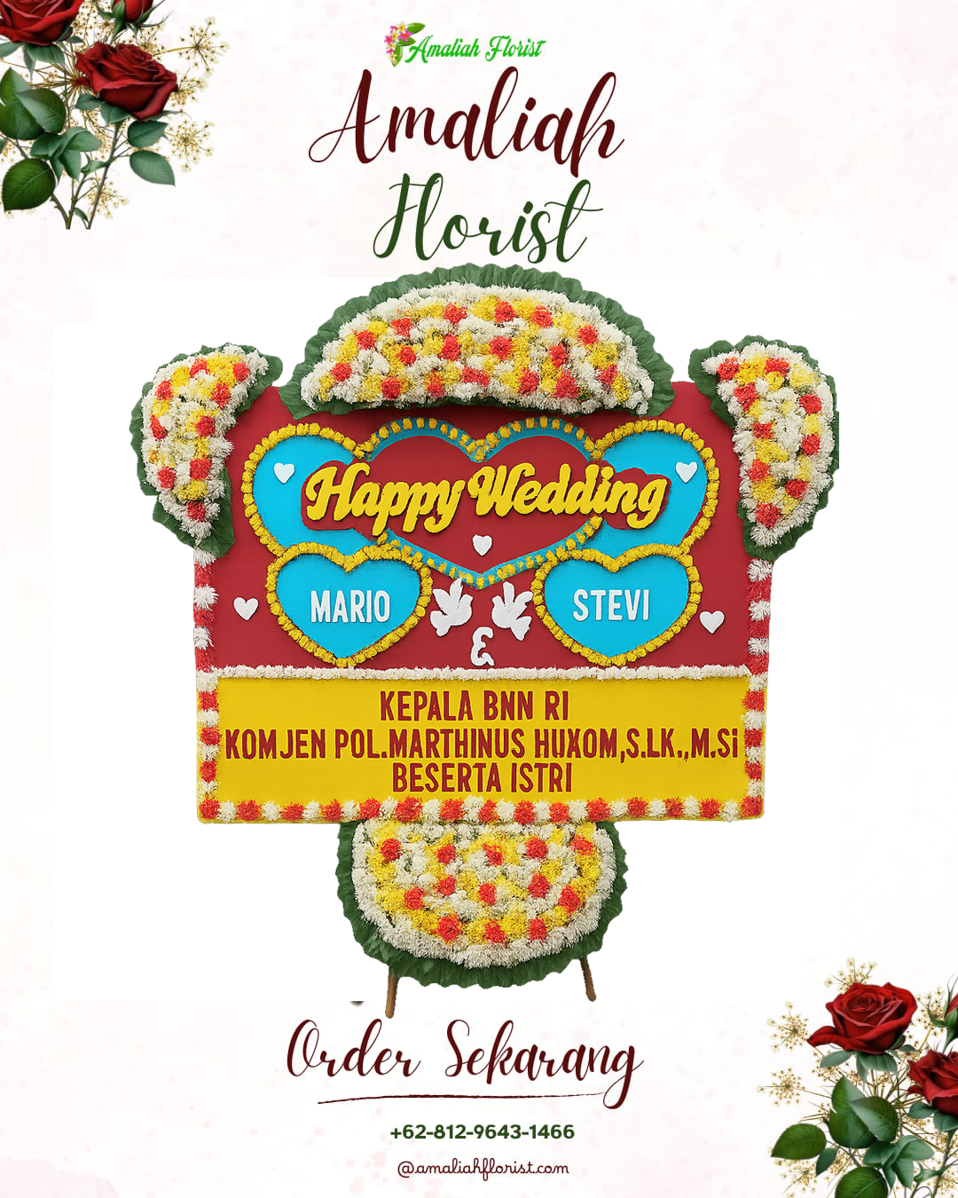 Papan Bunga Pernikahan Plumpang